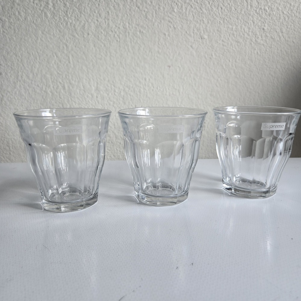 Supreme x Duralex Glasses Set of 3 SS17 Made in France Streetwear Accessory